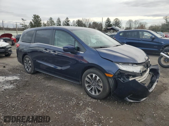 2023 Honda Odyssey EX-L with VIN 5FNRL6H69PB059019, listed as a Copart auction lot 85905154 with 33,091 mi miles and Salvage Title. Bid and sale history available at carsss.com. Image 4.