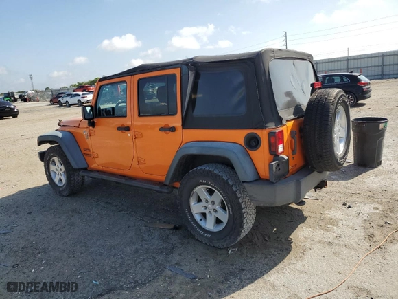 2012 Jeep Wrangler Unlimited Sport with VIN 1C4BJWDG3CL285361, listed as a Copart auction lot 51110315 with 198,251 mi miles and Salvage Title. Bid and sale history available at carsss.com. Image 2.