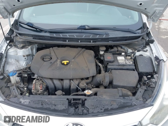 2014 Kia Forte LX with VIN KNAFK4A6XE5252182, listed as a IAAI auction lot 41809127 with 1 mi miles. Bid and sale history available at carsss.com. Image 10.
