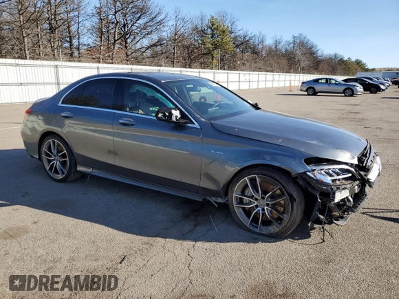 2020 Mercedes-Benz C 43 AMG with VIN W1KWF6EB5LR570524, listed as a Copart auction lot 48474575 with 65,488 mi miles and Salvage Title. Bid and sale history available at carsss.com. Image 4.