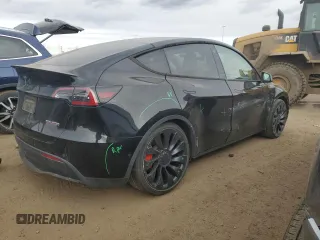 2022 Tesla Model Y Performance with VIN 7SAYGDEF3NF546385, listed as a Copart auction lot 83784984 with 30,769 mi miles and Salvage Title. Bid and sale history available at DreamBid. Image 3.