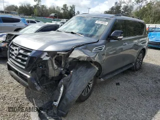 2021 Nissan Armada SL with VIN JN8AY2BA8M9370391, listed as a Copart auction lot 44118255 with 44,841 mi miles and Non Repairable. Bid and sale history available at carsss.com. Image 1.