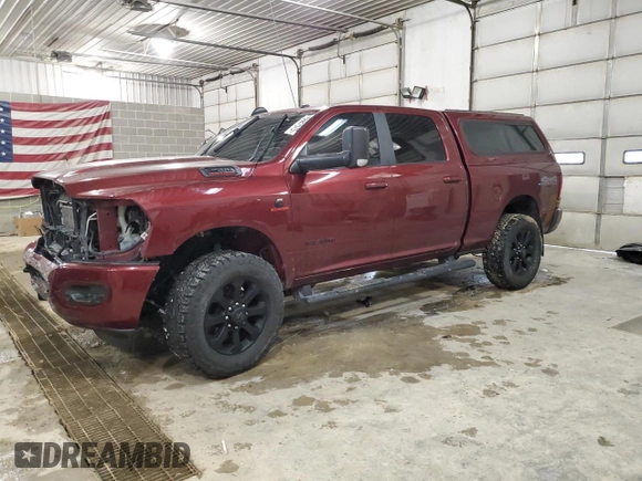 2021 Ram 2500 Big Horn with VIN 3C6UR5DL4MG655229, listed as a Copart auction lot 45687575 with 84,693 mi miles and Salvage Title. Bid and sale history available at carsss.com. Image 1.