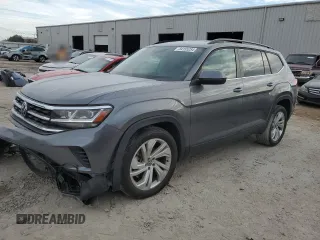 2021 Volkswagen Atlas SE with VIN 1V2WP2CA3MC607955, listed as a Copart auction lot 84155254 with 48,479 mi miles and Salvage title. Bid and sale history available at DreamBid. Image 1.