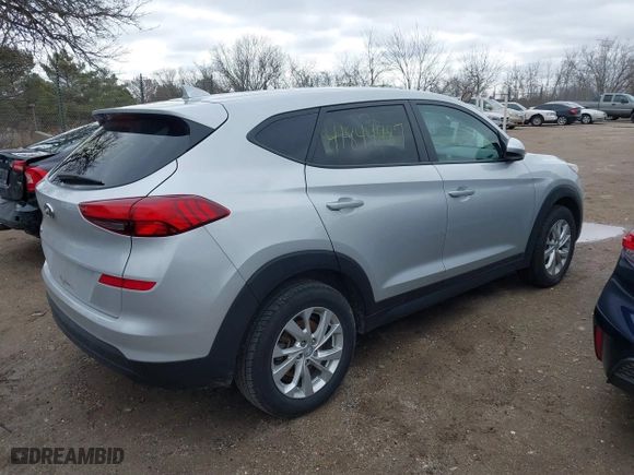 2019 Hyundai Tucson SE with VIN KM8J23A46KU902032, listed as a IAAI auction lot 41844487 with 77,762 mi miles. Bid and sale history available at carsss.com. Image 4.