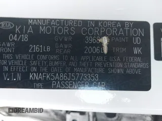 2018 Kia Forte LX with VIN KNAFK5A86J5773353, listed as a IAAI auction lot 41970202 with 73,917 mi miles. Bid and sale history available at carsss.com. Image 20.
