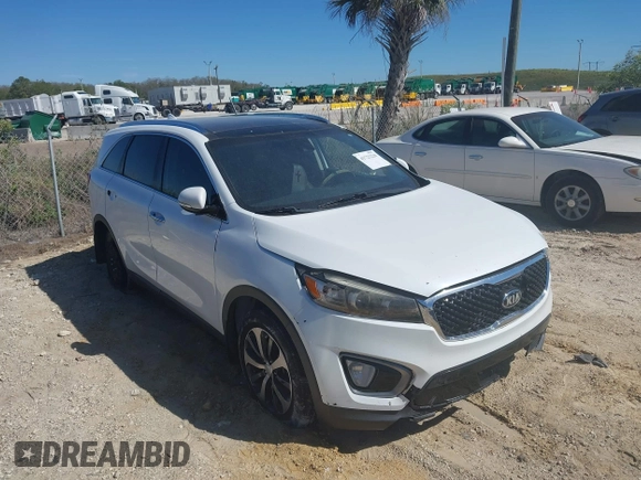 2017 Kia Sorento EX V6 with VIN 5XYPH4A54HG192831, listed as a IAAI auction lot 41723220 with 115,948 mi miles. Bid and sale history available at carsss.com. Image 1.