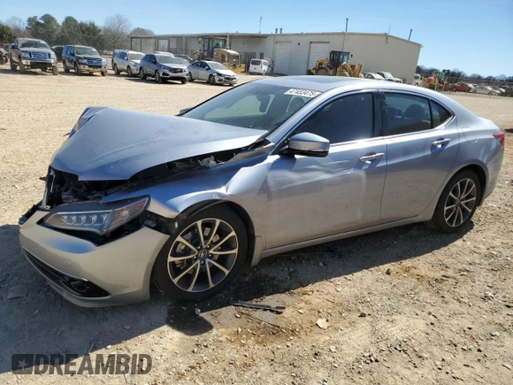 2015 Acura TLX V6 Advance with VIN 19UUB3F74FA007118, listed as a Copart auction lot 47483475 with Not Provided miles and Salvage Title. Bid and sale history available at carsss.com. Image 1.