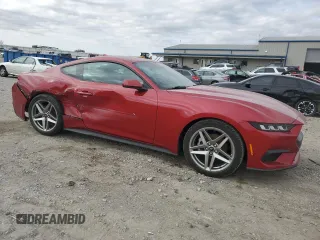 2024 Ford Mustang EcoBoost with VIN 1FA6P8TH2R5118823, listed as a Copart auction lot 47633925 with 3,284 mi miles and Salvage Title. Bid and sale history available at carsss.com. Image 4.