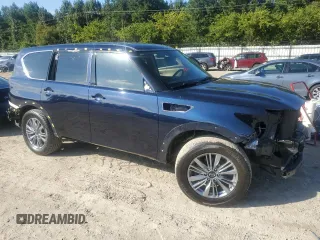 2021 Infiniti QX80 LUXE with VIN JN8AZ2AEXM9271699, listed as a Copart auction lot 74288254 with 55,706 mi miles and Salvage Title. Bid and sale history available at carsss.com. Image 4.