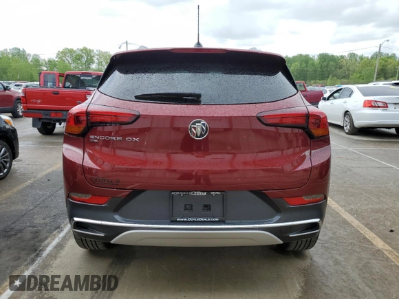 2023 Buick Encore GX Essence with VIN KL4MMGSL9PB135895, listed as a Copart auction lot 53905955 with 10,801 mi miles and Salvage title. Bid and sale history available at DreamBid. Image 6.