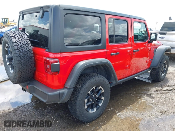 2024 Jeep Wrangler Rubicon with VIN 1C4RJXR60RW292120, listed as a IAAI auction lot 42613719 with 31,286 mi miles and . Bid and sale history available at DreamBid. Image 4.