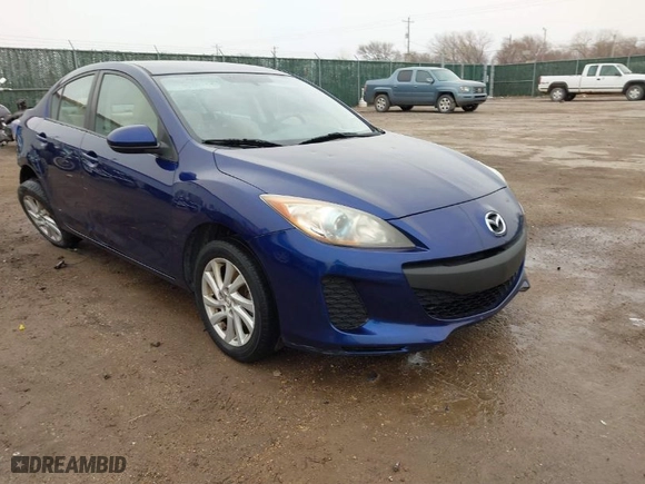 2012 Mazda Mazda3 i Touring with VIN JM1BL1V79C1586725, listed as a IAAI auction lot 41711117 with 90,309 mi miles. Bid and sale history available at carsss.com. Image 1.