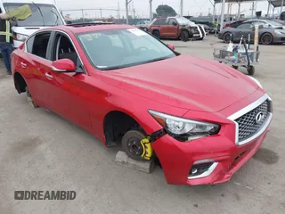 2022 Infiniti Q50 Luxe with VIN JN1EV7BP7NM312135, listed as a IAAI auction lot 42390702 with 10,942 mi miles and . Bid and sale history available at DreamBid. Image 1.