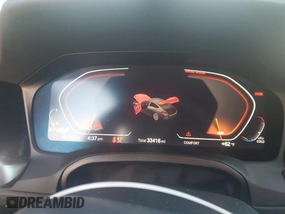 2023 BMW 4 Series 430i with VIN WBA63AV04PFN34378, listed as a Copart auction lot 41647305 with 33,416 mi miles and Salvage title. Bid and sale history available at DreamBid. Image 9.