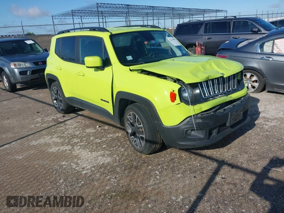 2018 Jeep Renegade Latitude with VIN ZACCJABB6JPJ10039, listed as a IAAI auction lot 42341997 with 91,708 mi miles and . Bid and sale history available at DreamBid. Image 1.
