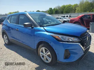 2022 Nissan Kicks S with VIN 3N1CP5BVXNL495027, listed as a Copart auction lot 52143215 with 50,425 mi miles and Salvage Title. Bid and sale history available at DreamBid. Image 4.
