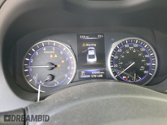2018 Infiniti Q60 Sport with VIN JN1EV7EK5JM341496, listed as a Copart auction lot 75397364 with 89,868 mi miles and Non Repairable. Bid and sale history available at DreamBid. Image 9.