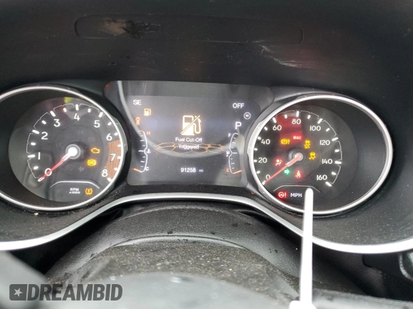 2020 Jeep Compass Limited with VIN 3C4NJDCB4LT163569, listed as a Copart auction lot 54246975 with 91,258 mi miles and Clean title. Bid and sale history available at DreamBid. Image 9.