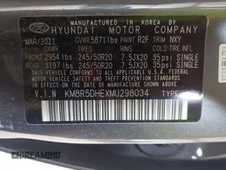 2021 Hyundai Palisade Limited z VIN KM8R5DHEXMU298034, wystawiony jako IAAI lot #41916557 z przebiegiem 84 777 mil mil oraz . Historia ofert i sprzedaży dostępna na DreamBid. Obrazek 9.