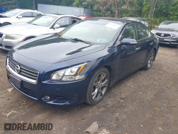 2014 Nissan Maxima SV with VIN 1N4AA5AP9EC451594, listed as a IAAI auction lot 42276826 with 130,372 mi miles and . Bid and sale history available at DreamBid. Image 2.
