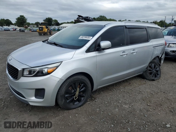 2016 Kia Sedona LX with VIN KNDMB5C12G6081894, listed as a Copart auction lot 69238454 with 127,507 mi miles and Salvage Title. Bid and sale history available at carsss.com. Image 1.