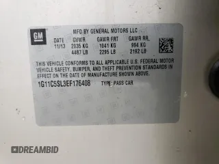 2014 Chevrolet Malibu LT with VIN 1G11C5SL3EF176408, listed as a Copart auction lot 81895924 with 72,718 mi miles and Salvage Title. Bid and sale history available at DreamBid. Image 24.