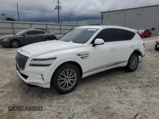 2022 Genesis GV80 with VIN KMUHB4SB6NU097950, listed as a Copart auction lot 81049344 with 63,062 mi miles and Salvage Title. Bid and sale history available at DreamBid. Image 1.