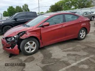 2015 Hyundai Elantra SE with VIN 5NPDH4AE1FH609914, listed as a Copart auction lot 56001355 with 113,518 mi miles and Salvage Title. Bid and sale history available at DreamBid. Image 1.