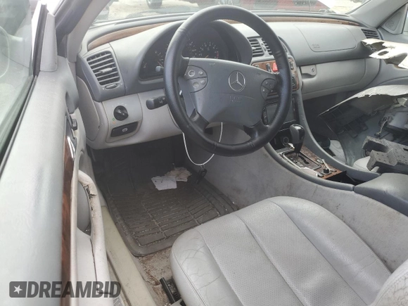 2003 Mercedes-Benz CLK-Class 3.2L with VIN WDBLK65G23T134316, listed as a Copart auction lot 71629614 with 141,239 mi miles and Salvage Title. Bid and sale history available at carsss.com. Image 8.