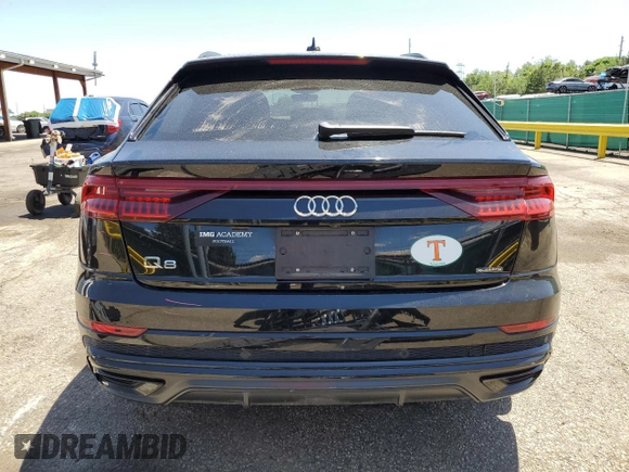 2020 Audi Q8 Prestige with VIN WA1FVAF18LD001941, listed as a Copart auction lot 61498385 with 29,634 mi miles and Salvage title. Bid and sale history available at DreamBid. Image 6.