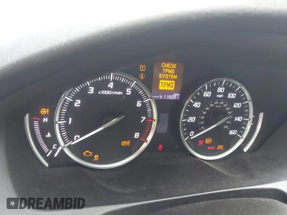 2016 Acura TLX with VIN 19UUB1F34GA015478, listed as a IAAI auction lot 42133924 with 118,251 mi miles and . Bid and sale history available at DreamBid. Image 7.