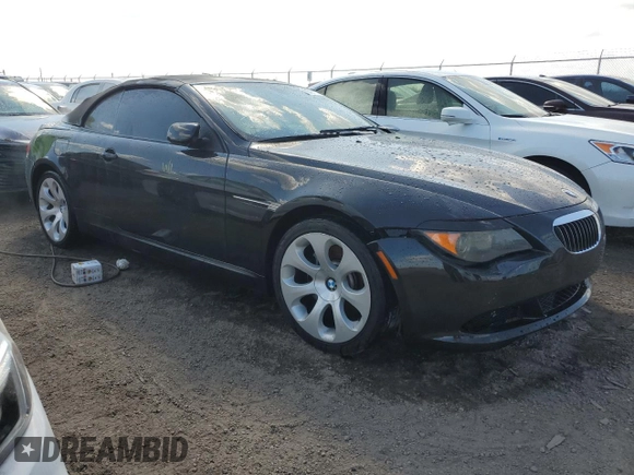 2004 BMW 6 Series 645Ci z VIN WBAEK73424B260088, wystawiony jako Copart lot #76481124 z przebiegiem 105 410 mil mil oraz Nie do naprawy • Non repairable. Historia ofert i sprzedaży dostępna na DreamBid. Obrazek 4.