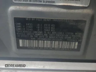 2012 Subaru Legacy Premium with VIN 4S3BMBC6XC3015245, listed as a Copart auction lot 62282425 with 209,523 mi miles and Salvage title. Bid and sale history available at DreamBid. Image 12.