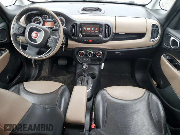 2014 FIAT 500L Lounge with VIN ZFBCFACH0EZ029698, listed as a Copart auction lot 44010995 with 113,555 mi miles and Salvage Title. Bid and sale history available at DreamBid. Image 8.