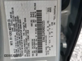 2013 Lincoln MKZ Hybrid with VIN 3LN6L2LU9DR825225, listed as a Copart auction lot 58397105 with Not provided miles and Salvage title. Bid and sale history available at DreamBid. Image 12.