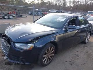 2013 Audi A4 Premium Plus with VIN WAUFFAFL7DN041344, listed as a IAAI auction lot 41194184 with 106,187 mi miles. Bid and sale history available at carsss.com. Image 2.