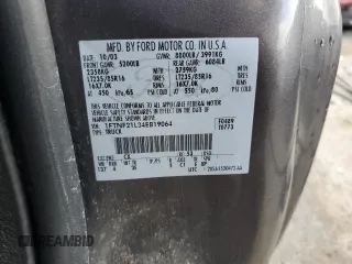 2004 Ford Super Duty F-250 XL with VIN 1FTNF21L34EB19064, listed as a Copart auction lot 45322844 with 222,794 mi miles and Salvage Title. Bid and sale history available at carsss.com. Image 12.
