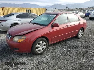 2009 Kia Spectra EX with VIN KNAFE222195620150, listed as a Copart auction lot 47403365 with 141,426 mi miles and Salvage Title. Bid and sale history available at carsss.com. Image 1.