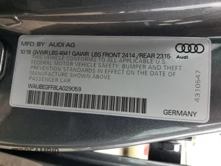 2020 Audi A3 Sedan S line Premium with VIN WAUBEGFF8LA029059, listed as a Copart auction lot 63439263 with 25,737 mi miles. Bid and sale history available at carsss.com. Image 12.