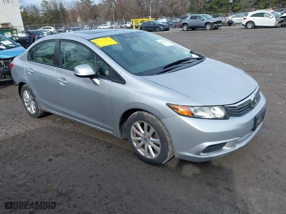 2012 Honda Civic Sdn EX-L with VIN 2HGFB2F94CH529720, listed as a IAAI auction lot 42019726 with 139,096 mi miles. Bid and sale history available at carsss.com. Image 1.