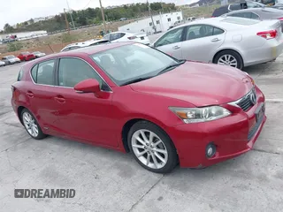 2012 Lexus CT 200h with VIN JTHKD5BH0C2106873, listed as a IAAI auction lot 41648247 with 76,677 mi miles and . Bid and sale history available at DreamBid. Image 1.