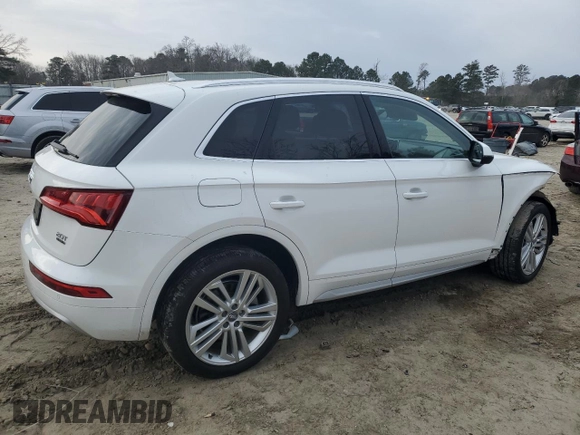 2018 Audi Q5 Premium Plus with VIN WA1BNAFY3J2051831, listed as a Copart auction lot 88933845 with 45,673 mi miles and Salvage Title. Bid and sale history available at carsss.com. Image 3.