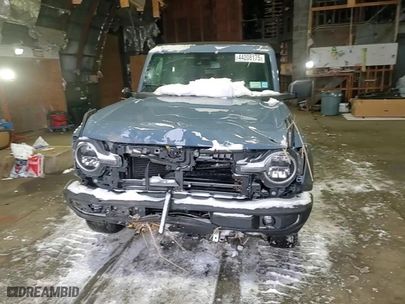 2023 Ford Bronco with VIN 1FMDE5BHXPLB65240, listed as a Copart auction lot 44208175 with 55,537 mi miles and Salvage Title. Bid and sale history available at carsss.com. Image 12.