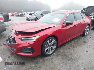 2021 Acura TLX w/Advance Package with VIN 19UUB5F66MA011980, listed as a IAAI auction lot 41570965 with 16,461 mi miles. Bid and sale history available at carsss.com. Image 2.