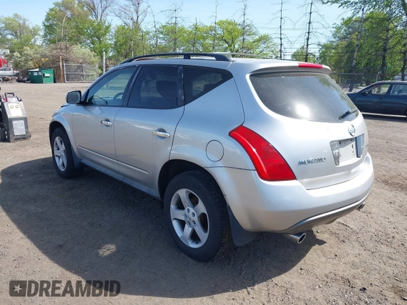 2005 Nissan Murano SL with VIN JN8AZ08W65W443815, listed as a IAAI auction lot 42143822 with 113,824 mi miles and . Bid and sale history available at DreamBid. Image 3.