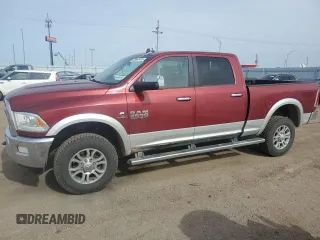 2014 Ram 2500 Laramie with VIN 3C6UR5FL4EG276052, listed as a Copart auction lot 55842415 with 197,620 mi miles and Salvage title. Bid and sale history available at DreamBid. Image 1.
