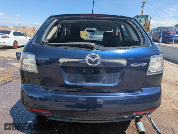 2010 Mazda CX-7 Sport with VIN JM3ER2W58A0309525, listed as a Copart auction lot 52042445 with 121,325 mi miles and Salvage Title. Bid and sale history available at DreamBid. Image 6.