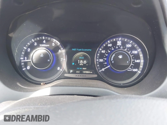 2014 Hyundai Azera Limited with VIN KMHFH4JG8EA390171, listed as a IAAI auction lot 41844326 with 159,884 mi miles and . Bid and sale history available at carsss.com. Image 7.
