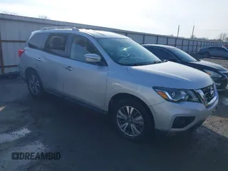 2019 Nissan Pathfinder SV z VIN 5N1DR2MN6KC606358, wystawiony jako IAAI lot #41230179 z przebiegiem 129 437 mil mil oraz . Historia ofert i sprzedaży dostępna na DreamBid. Obrazek 1.